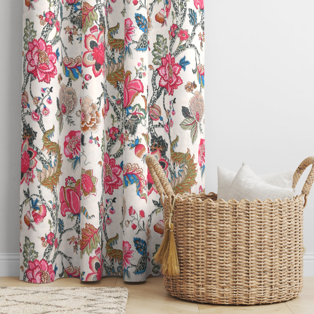 FLORAL FIESTA ANOKHI HOME WINDOW CURTAIN 5 feet Long x 3.75 Width