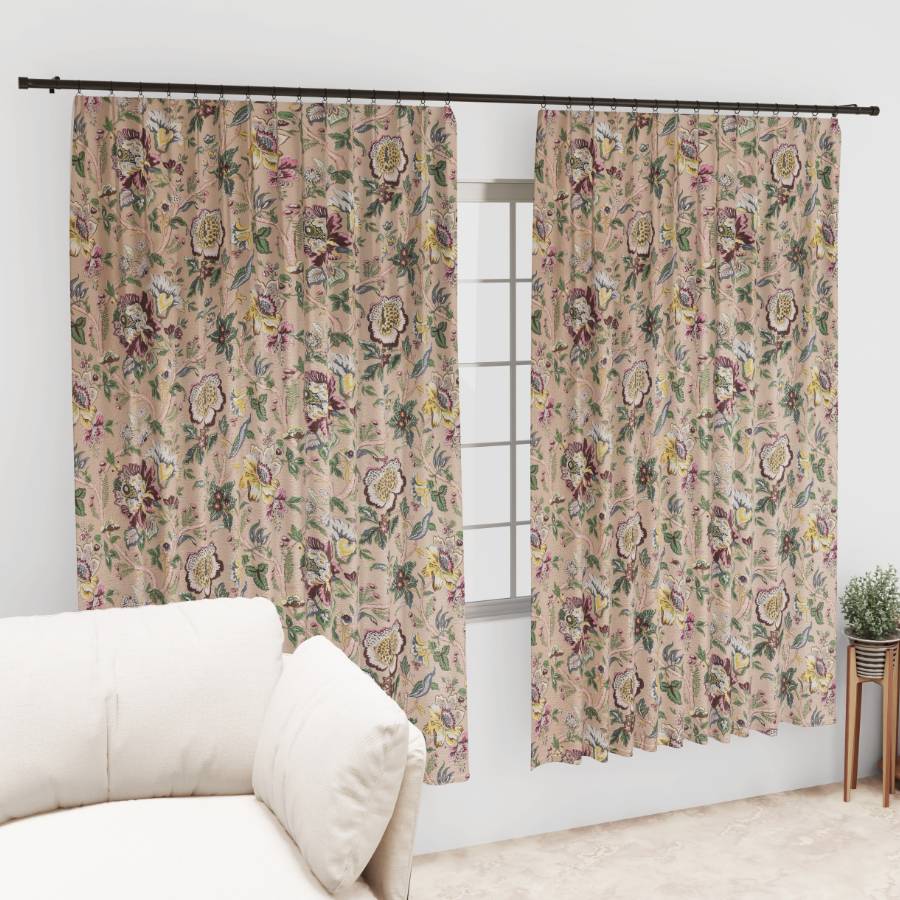 CHIRPING FLORALS ANOKHI HOME WINDOW CURTAIN 7 FEET LONG X 3.75 WIDTH