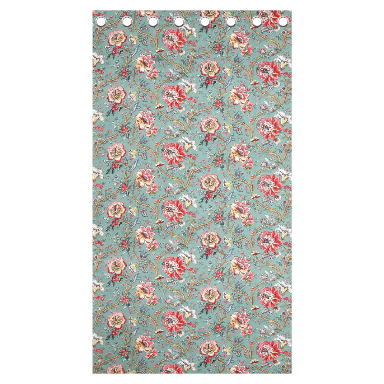 AZURE PETALS ANOKHI HOME WINDOW CURTAIN 9 FEET LONG X 3.75 WIDTH PAIR