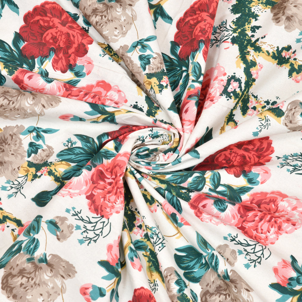 ROSETTE BLOOM ANOKHI HOME WINDOW CURTAIN 5 feet Long x 3.75 Width