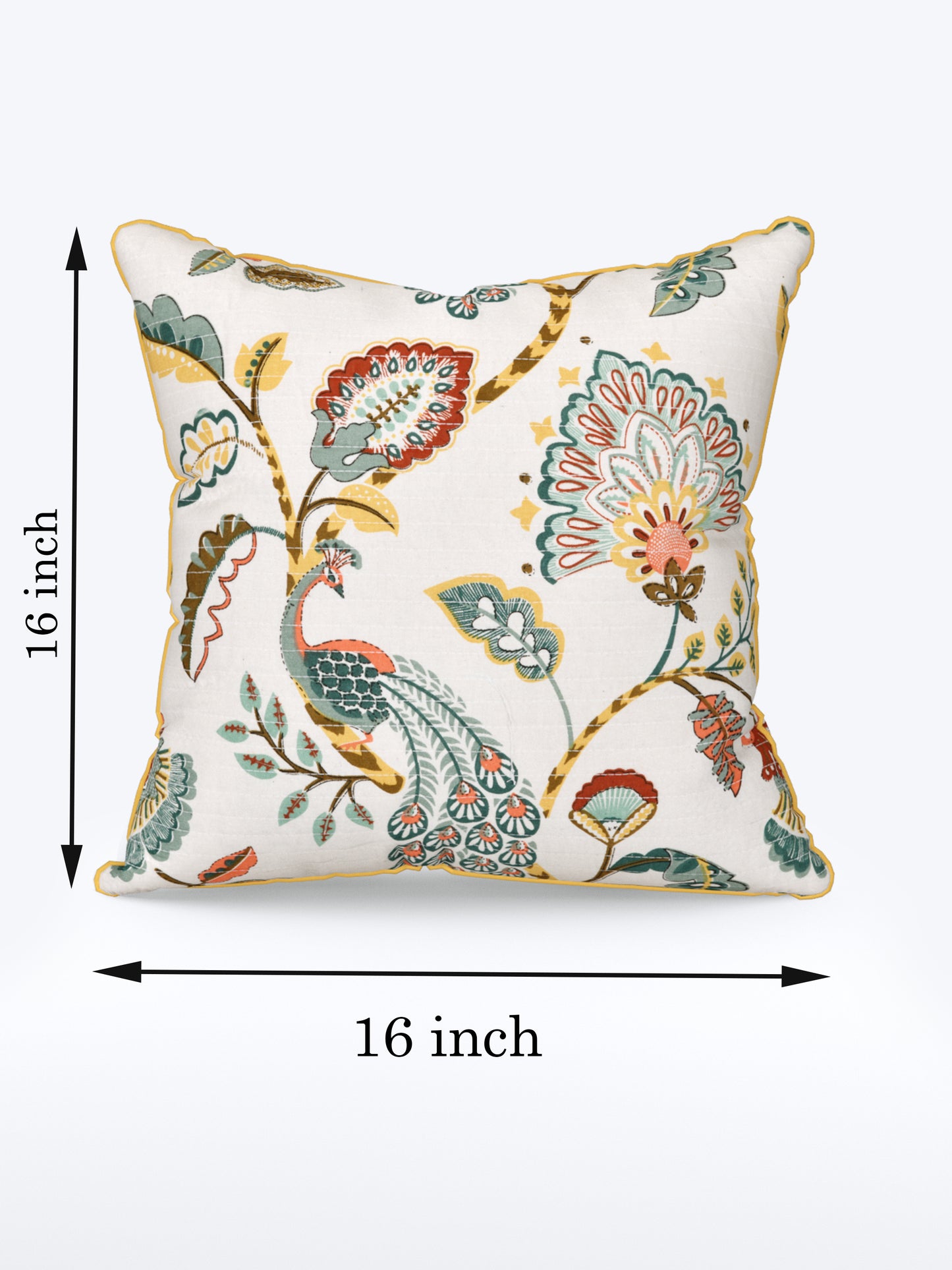 Paisley Charm Anokhi Cotton Cushion Covers - 16x16 Inches