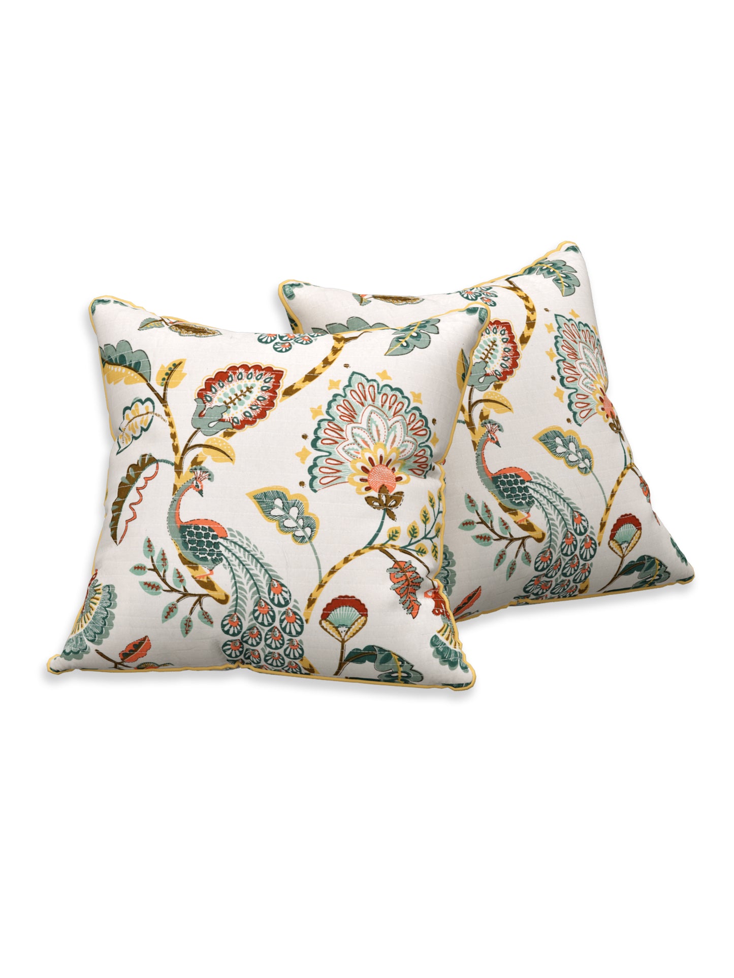 Paisley Charm Anokhi Cotton Cushion Covers - 16x16 Inches