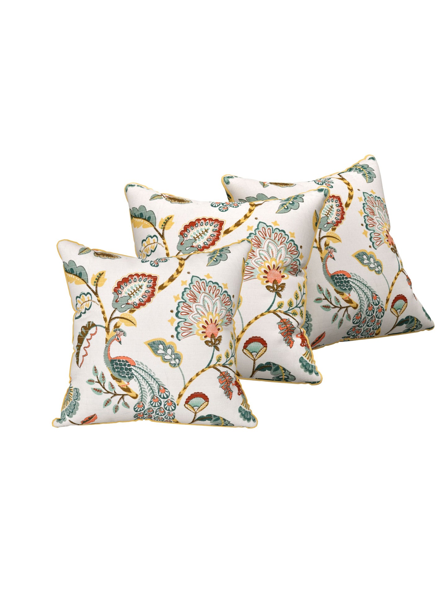 Paisley Charm Anokhi Cotton Cushion Covers - 16x16 Inches