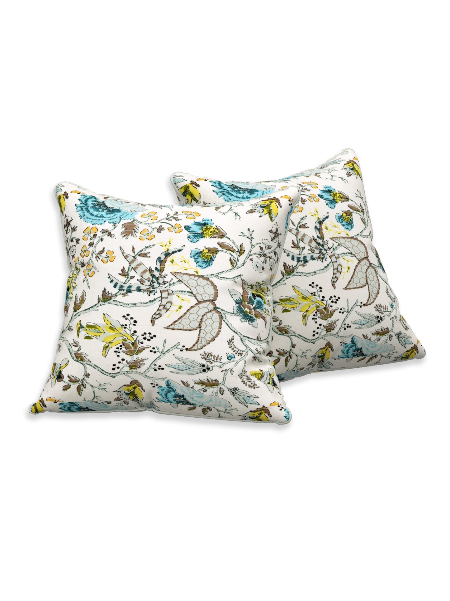 Spring Whisper Anokhi Cotton Cushion Covers - 16x16 Inches