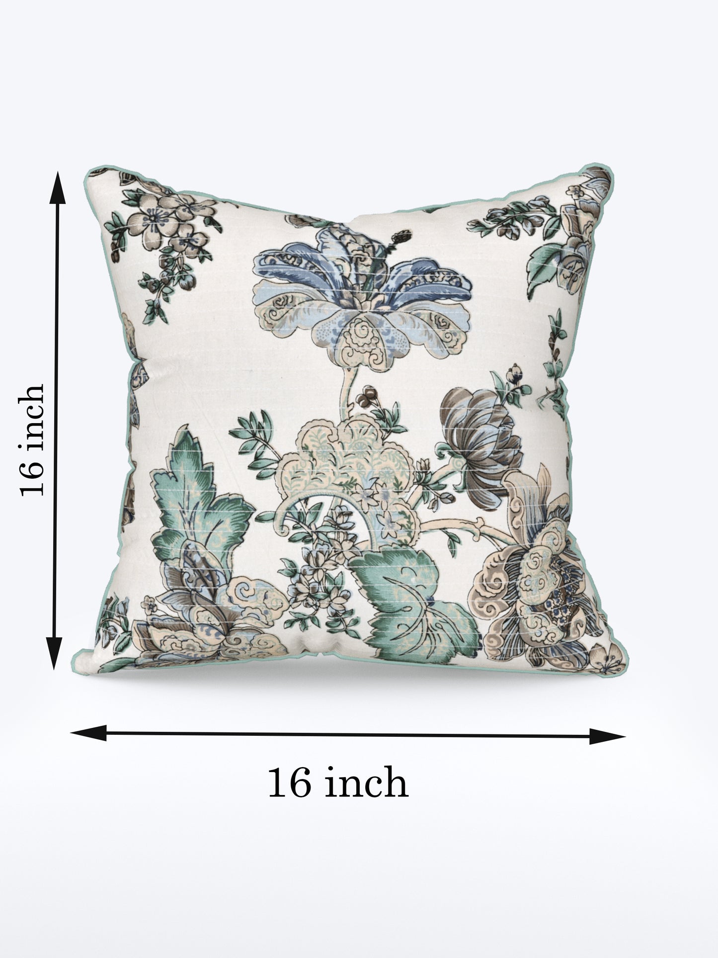 Icy Bloom Anokhi Cotton Cushion Covers - 16x16 Inches