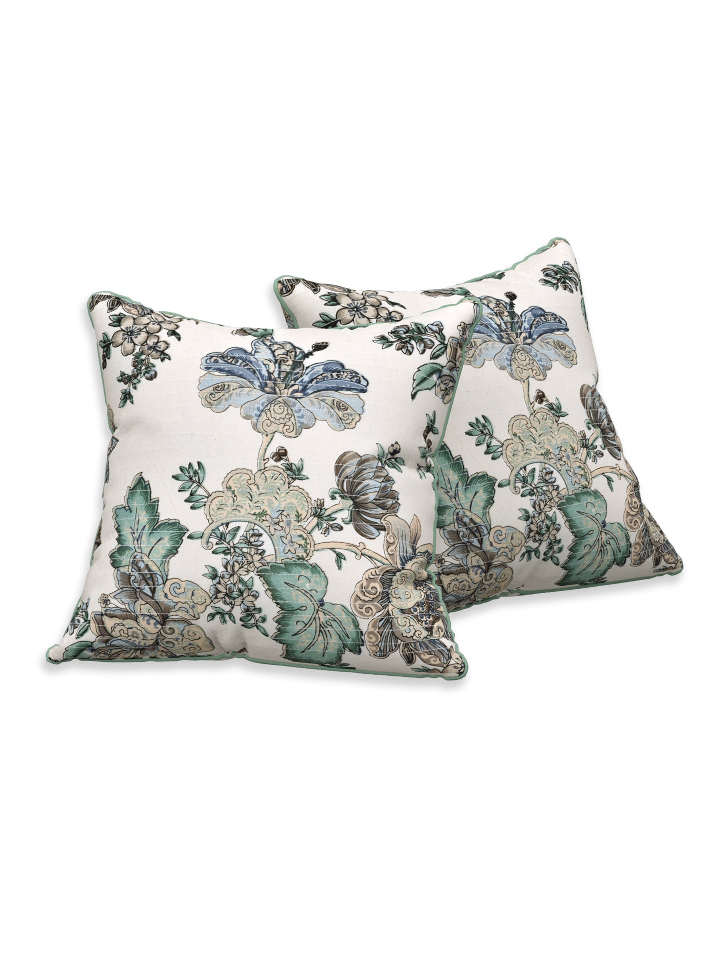 Icy Bloom Anokhi Cotton Cushion Covers - 16x16 Inches