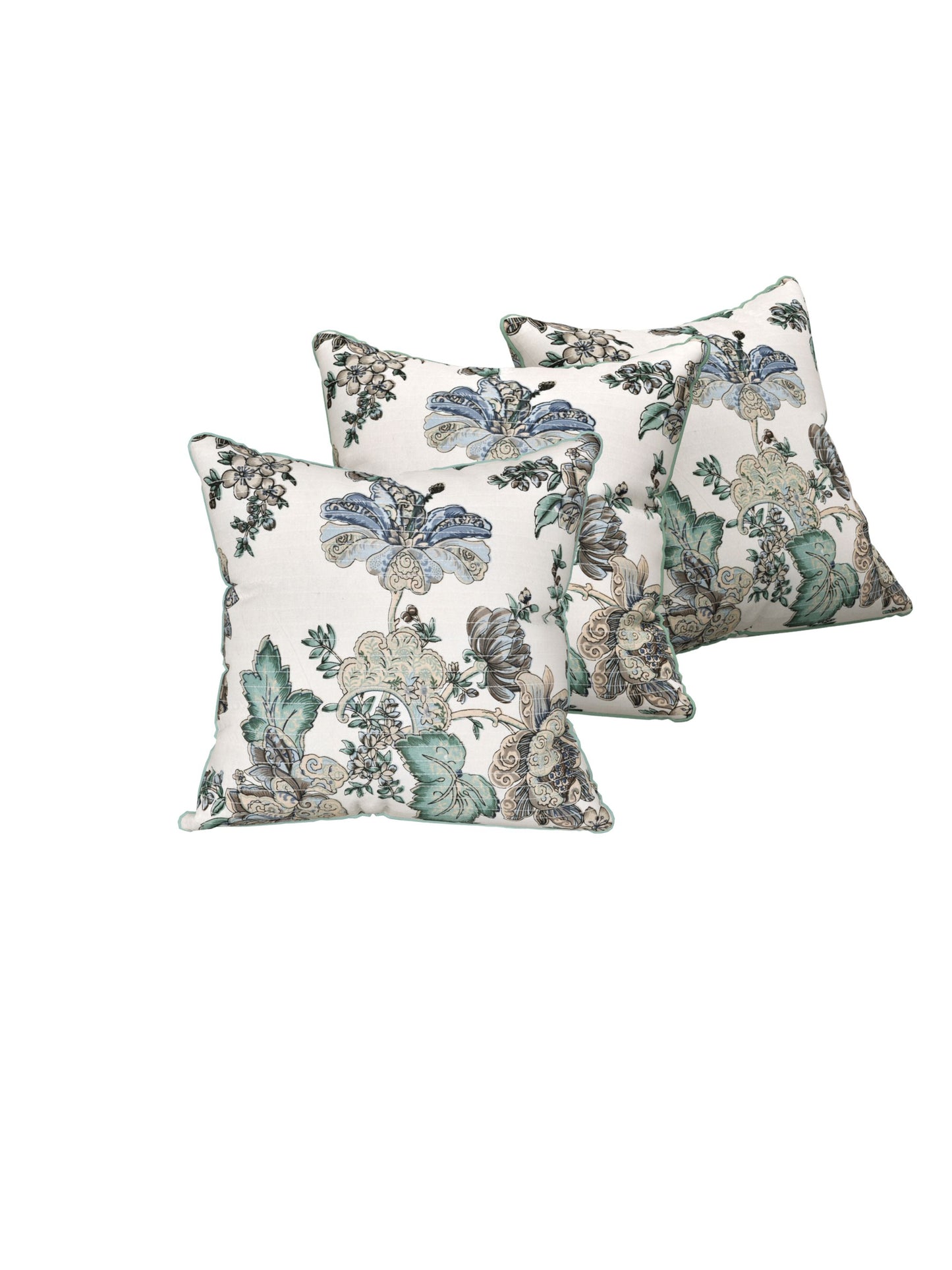 Icy Bloom Anokhi Cotton Cushion Covers - 16x16 Inches