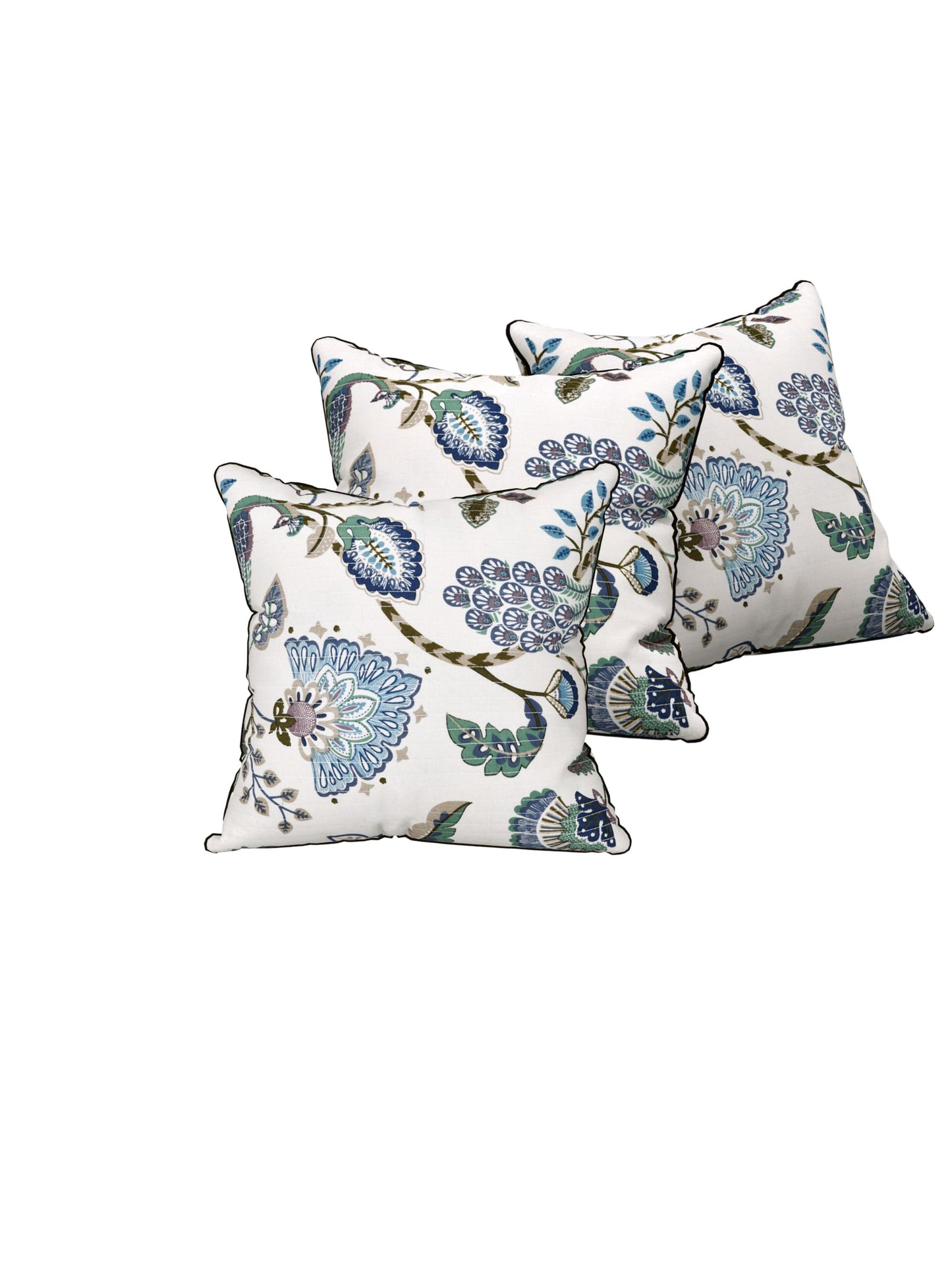 Serene Garden Anokhi Cotton Cushion Covers - 16x16 Inches