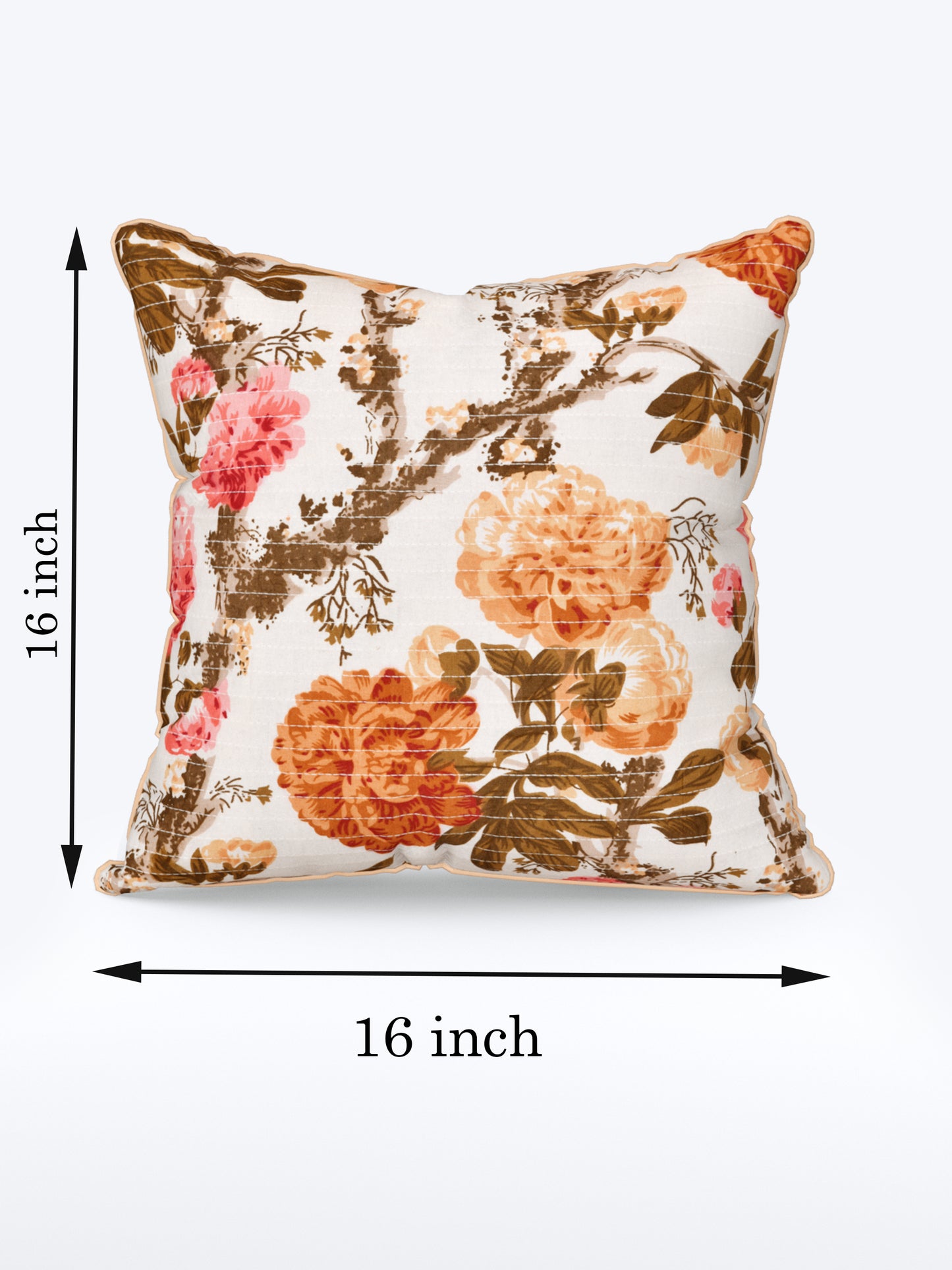 Autumn Garden Anokhi Cotton Cushion Covers - 16x16 Inches