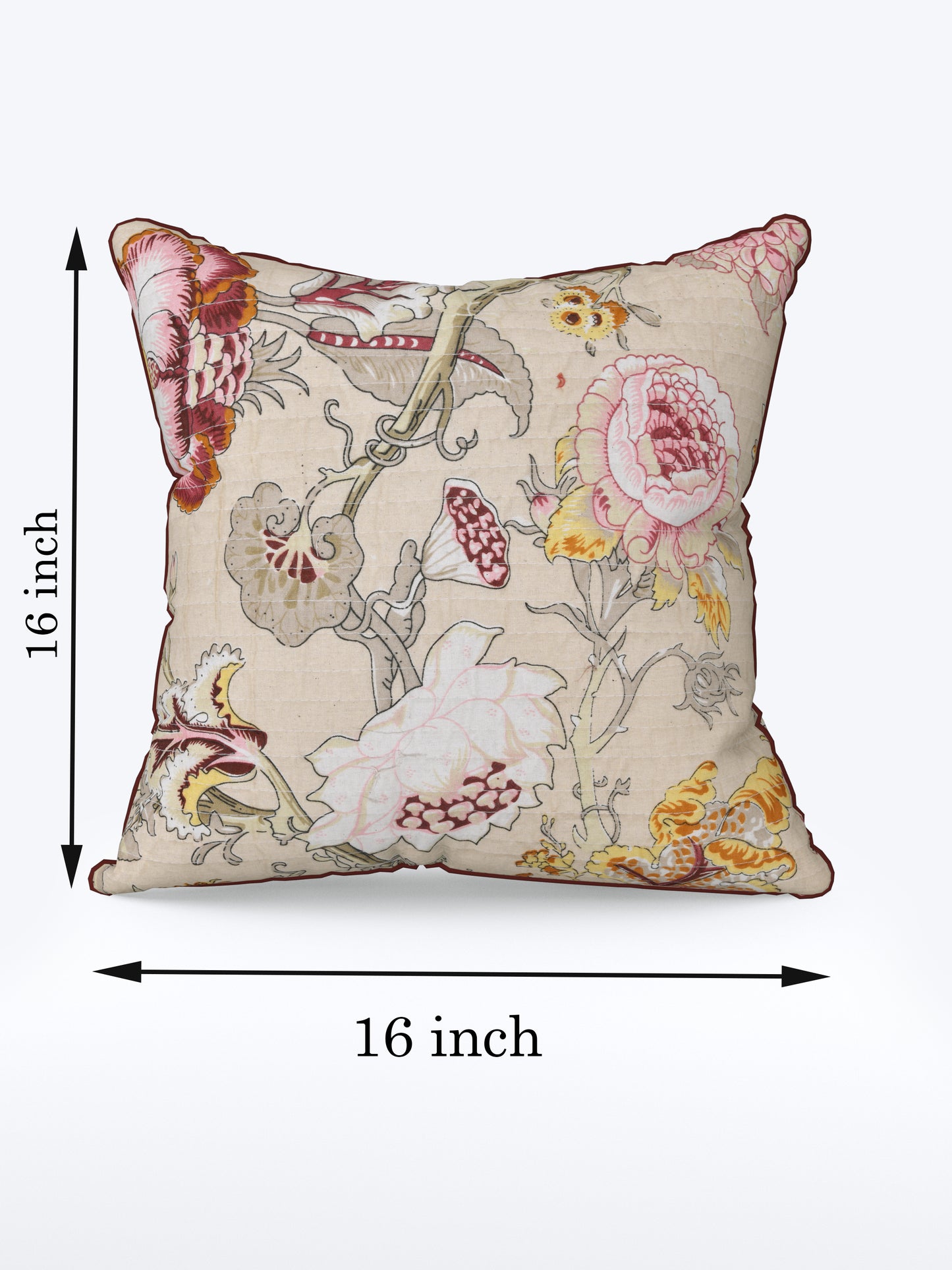 Gul Rohi Anokhi Cotton Cushion Covers - 16x16 Inches