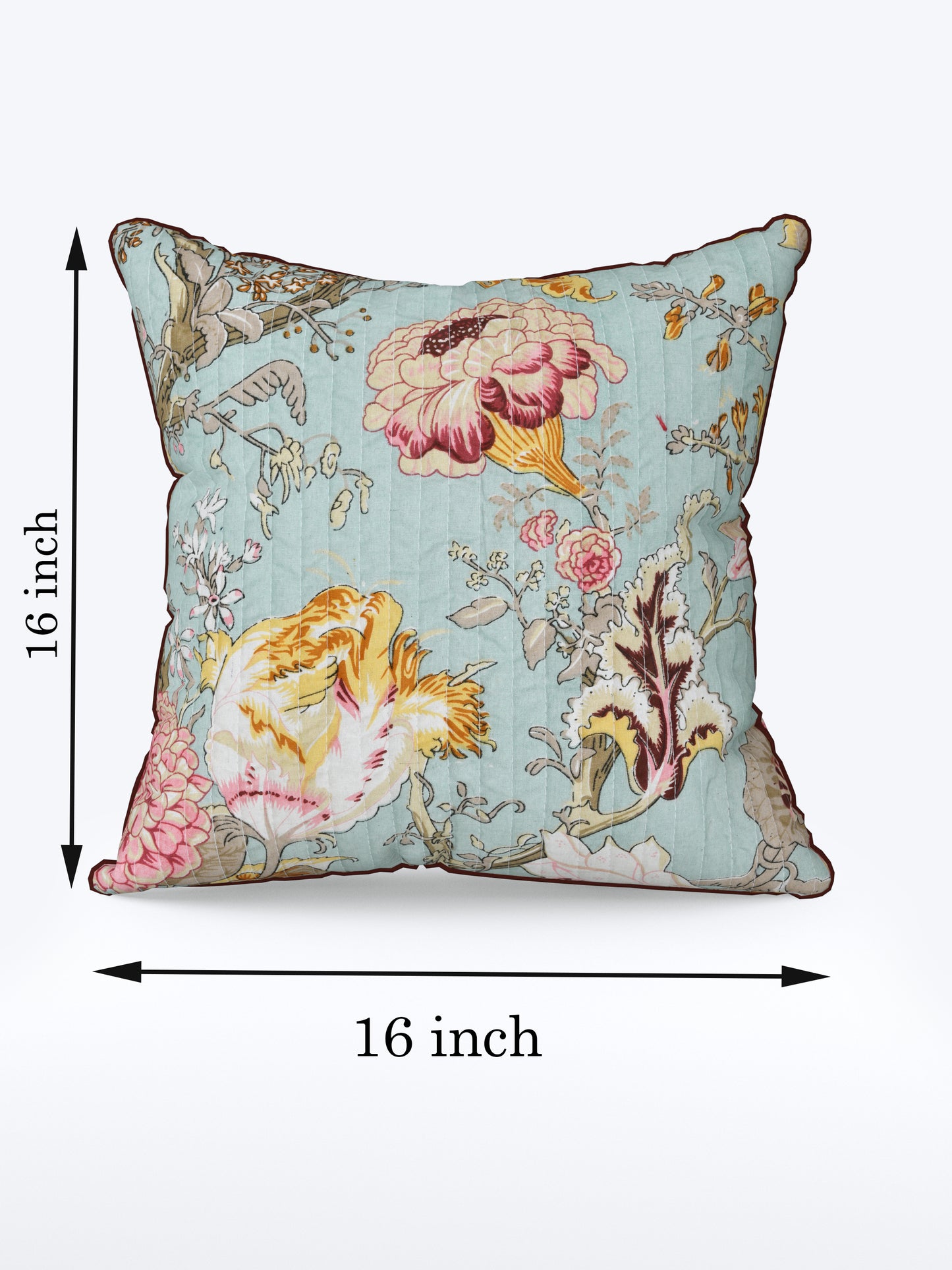 Gulrangi Baithak Anokhi Cotton Cushion Covers - 16x16 Inches