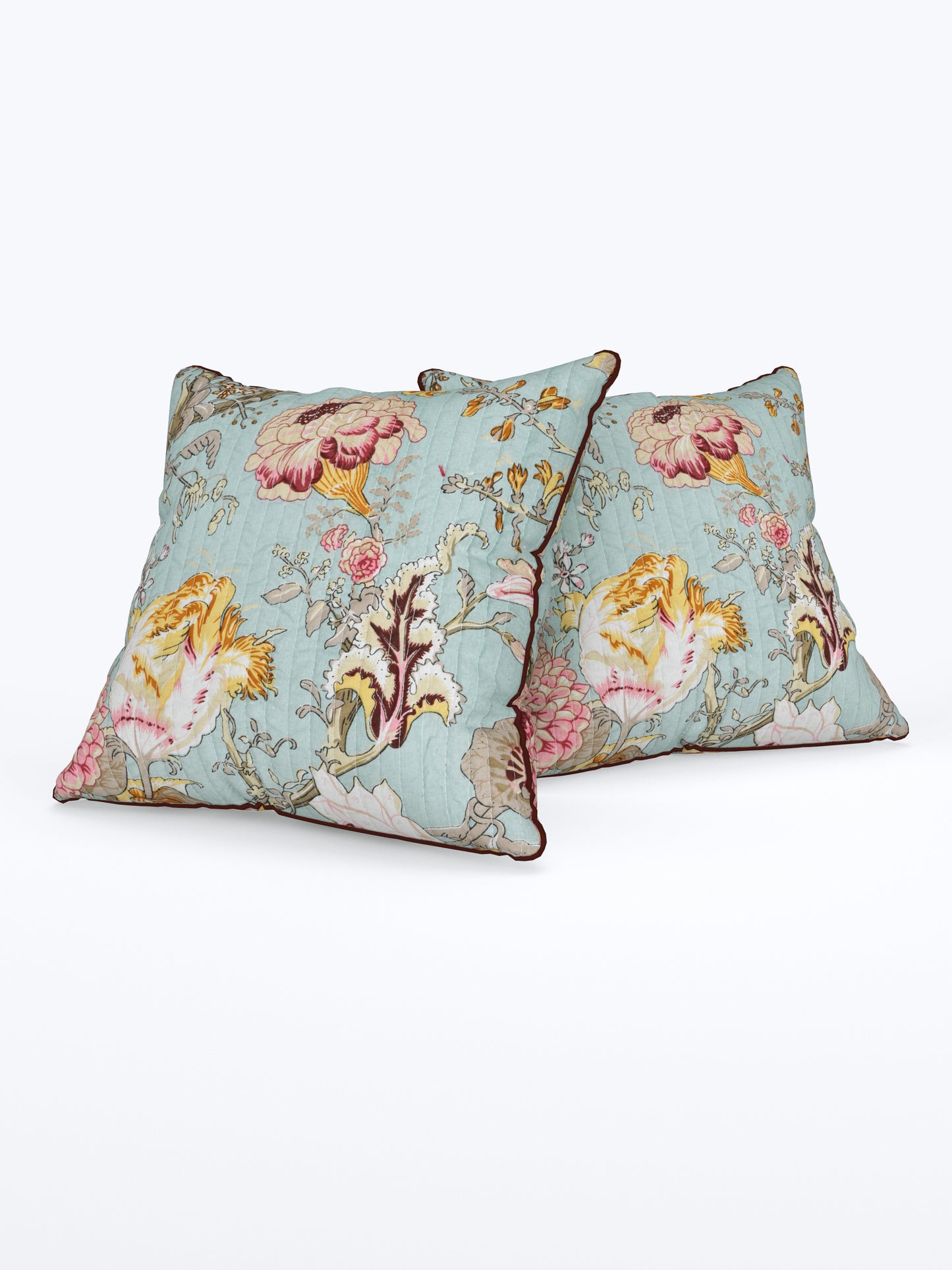 Gulrangi Baithak Anokhi Cotton Cushion Covers - 16x16 Inches
