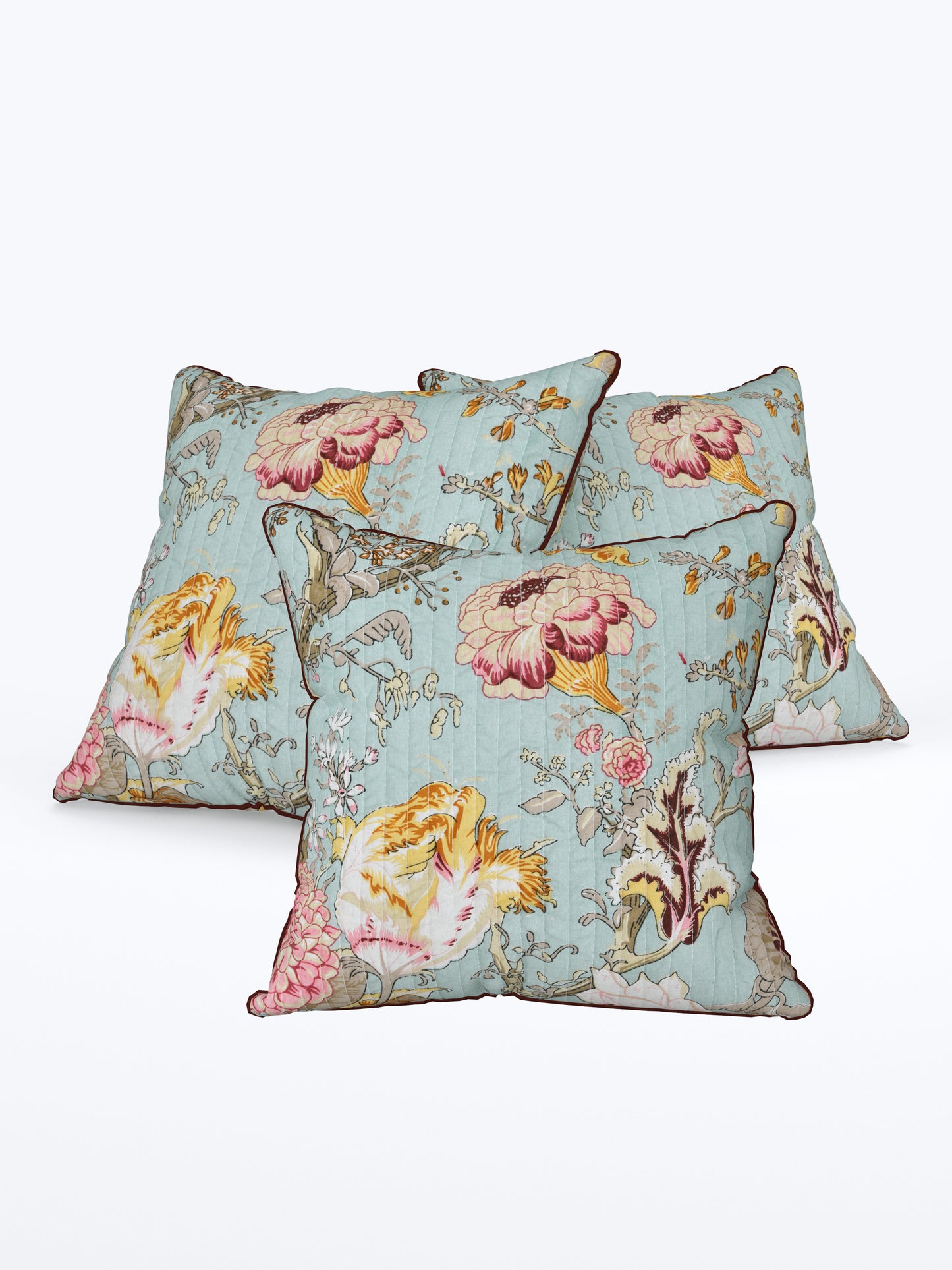 Gulrangi Baithak Anokhi Cotton Cushion Covers - 16x16 Inches