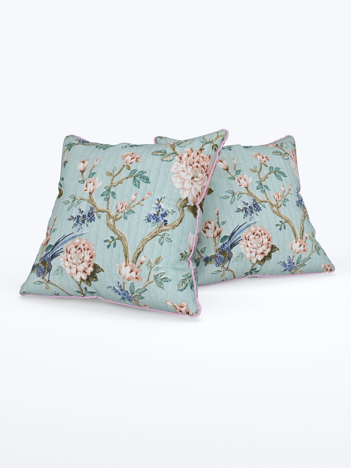 Aqua Baagh Anokhi Cotton Cushion Covers - 16x16 Inches