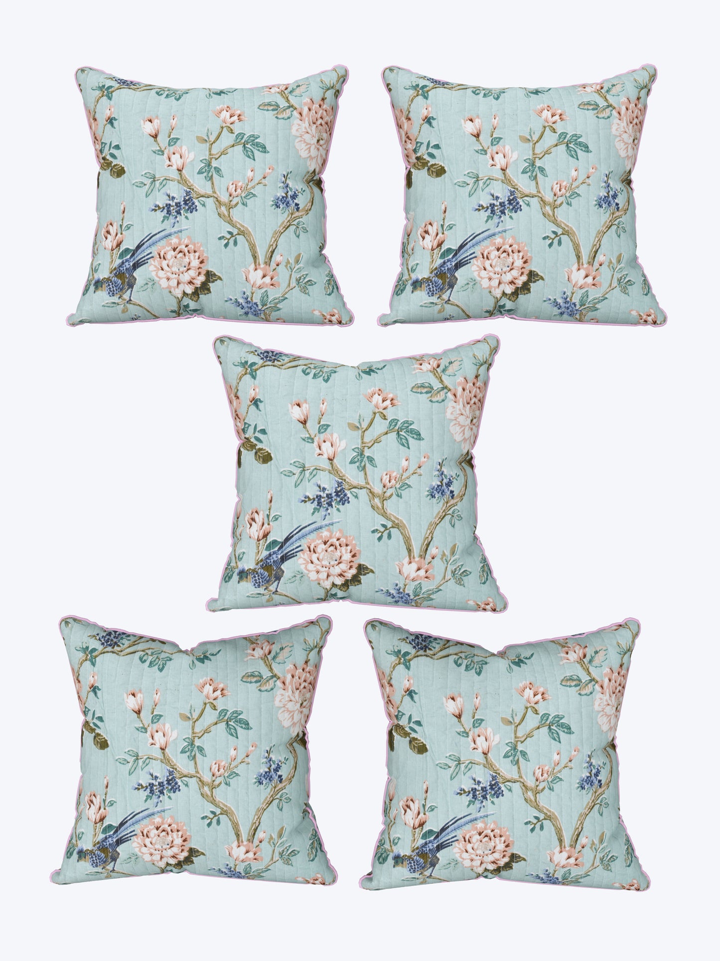 Aqua Baagh Anokhi Cotton Cushion Covers - 16x16 Inches