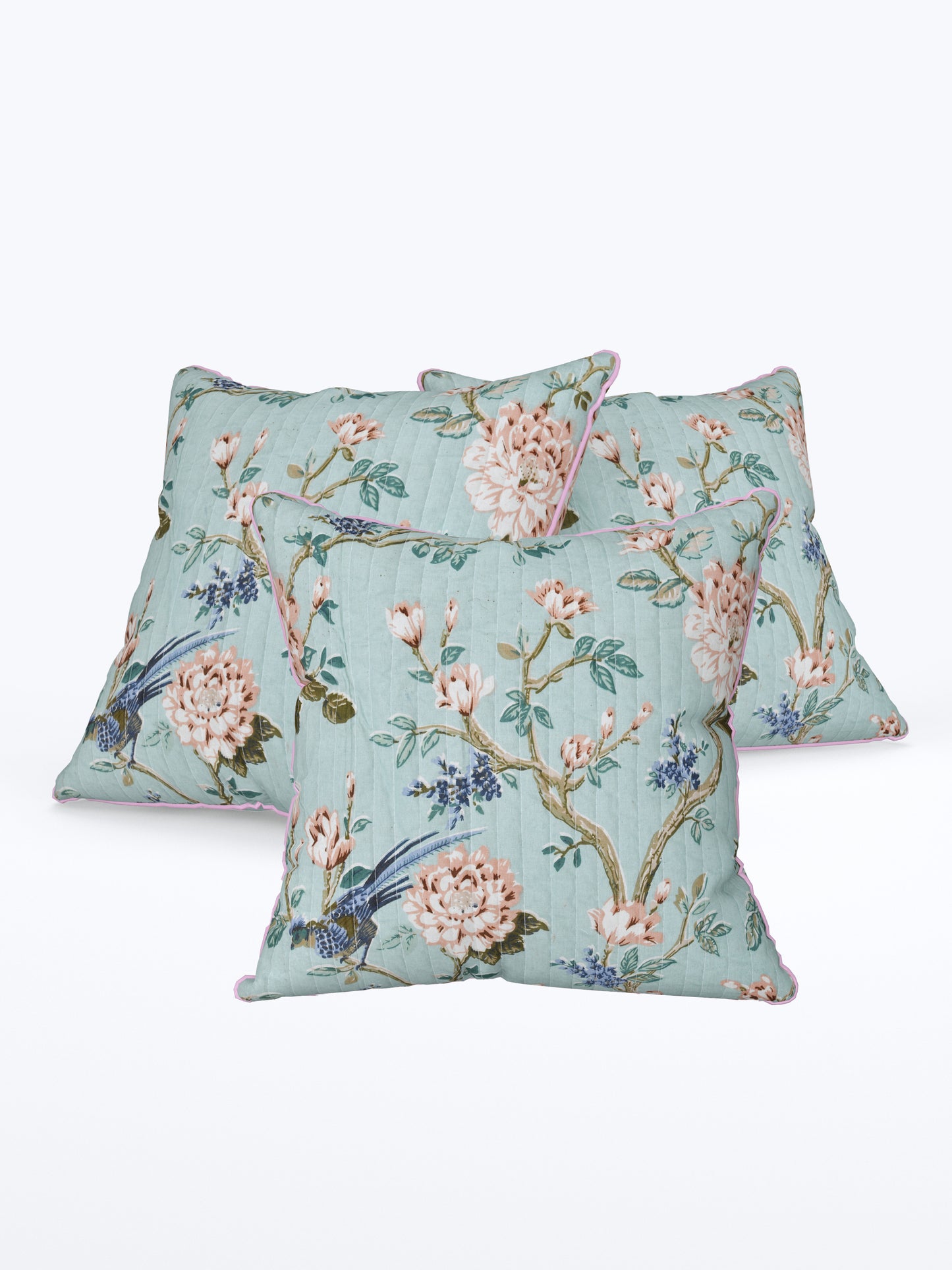 Aqua Baagh Anokhi Cotton Cushion Covers - 16x16 Inches