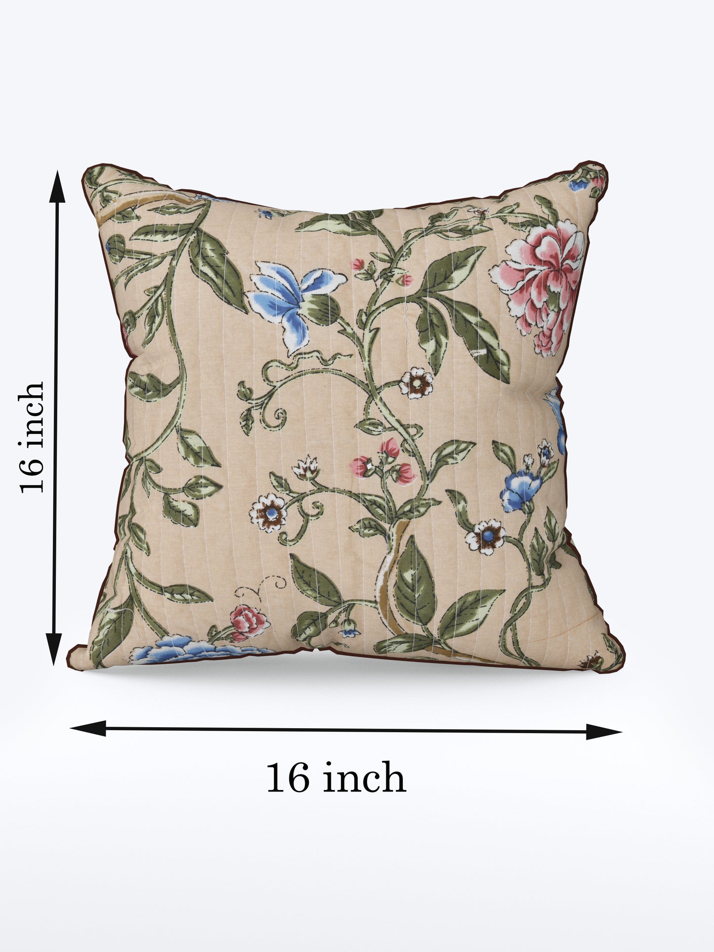 Vasant Baagh Anokhi Cotton Cushion Covers - 16x16 Inches