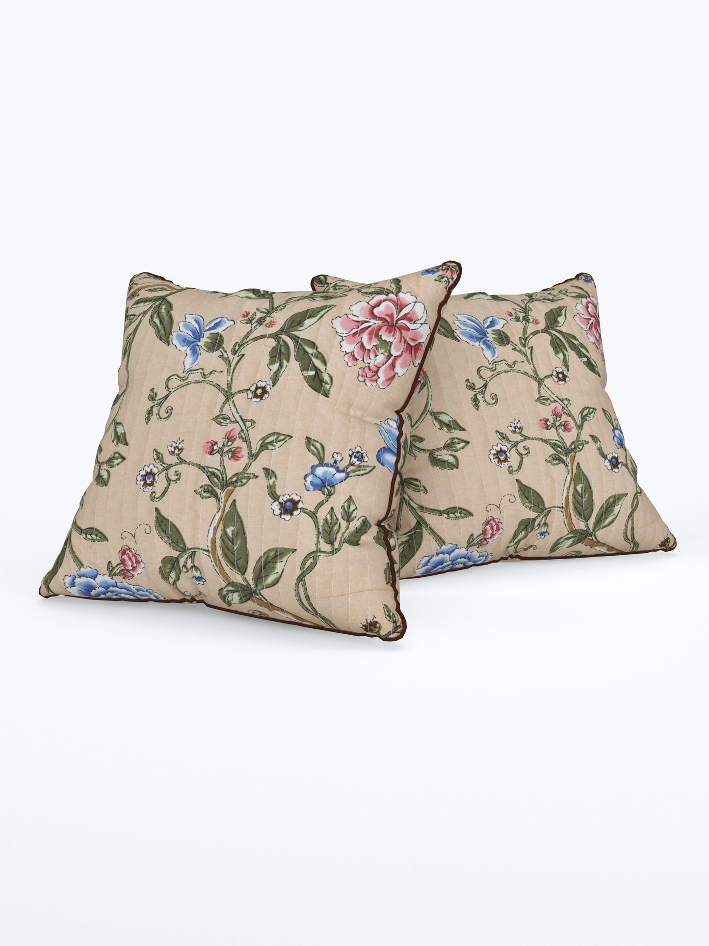 Vasant Baagh Anokhi Cotton Cushion Covers - 16x16 Inches