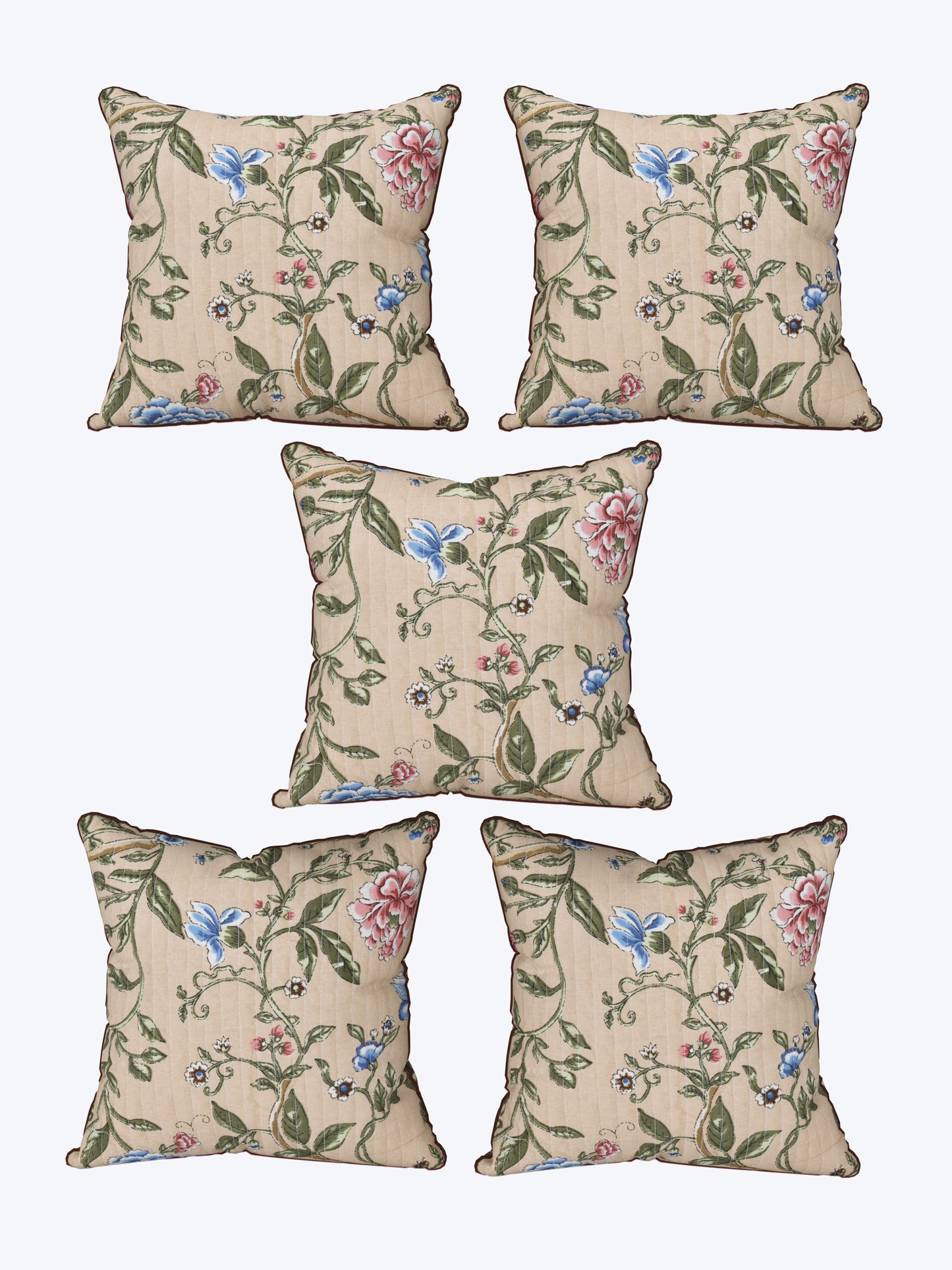 Vasant Baagh Anokhi Cotton Cushion Covers - 16x16 Inches
