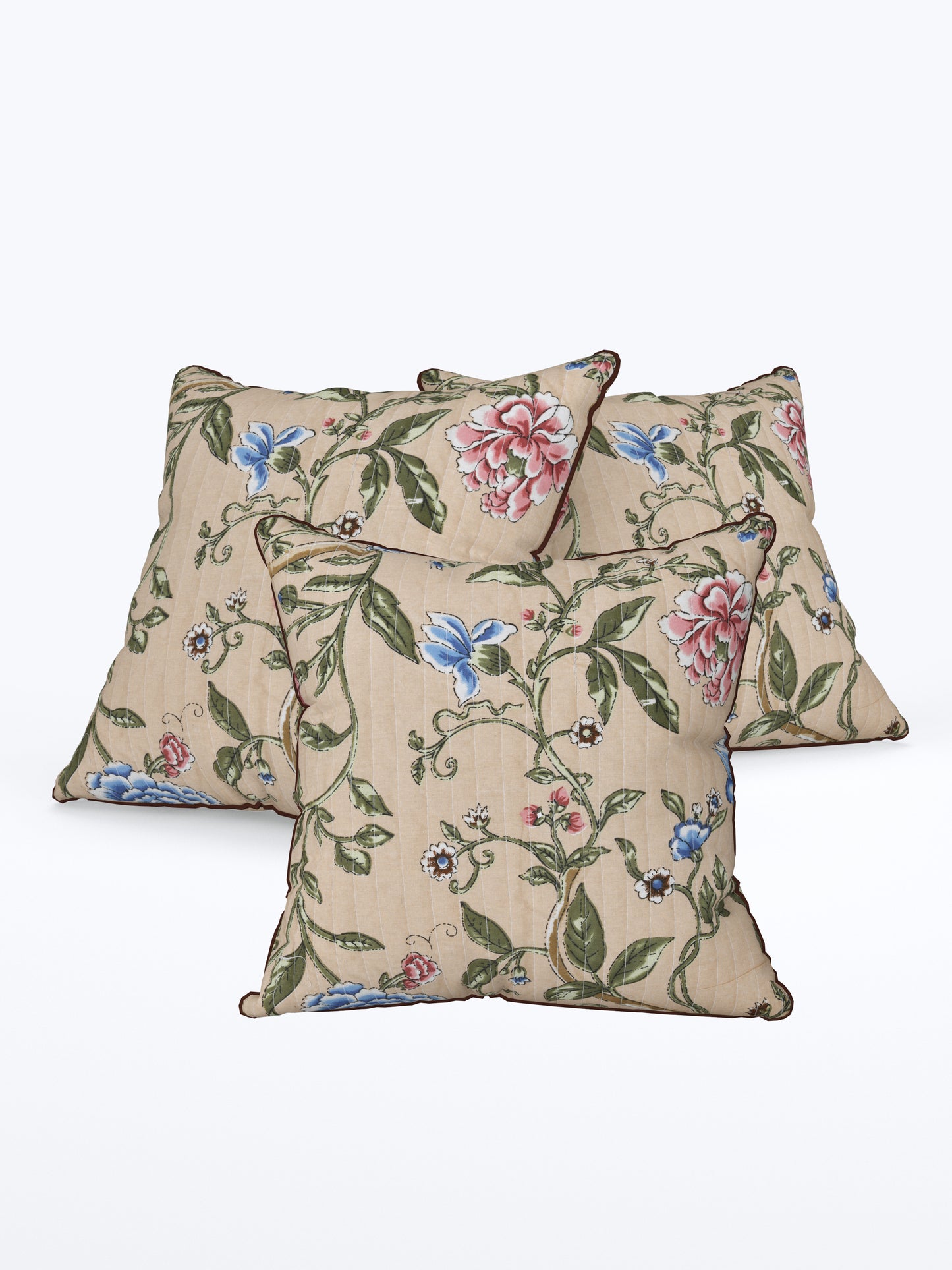 Vasant Baagh Anokhi Cotton Cushion Covers - 16x16 Inches