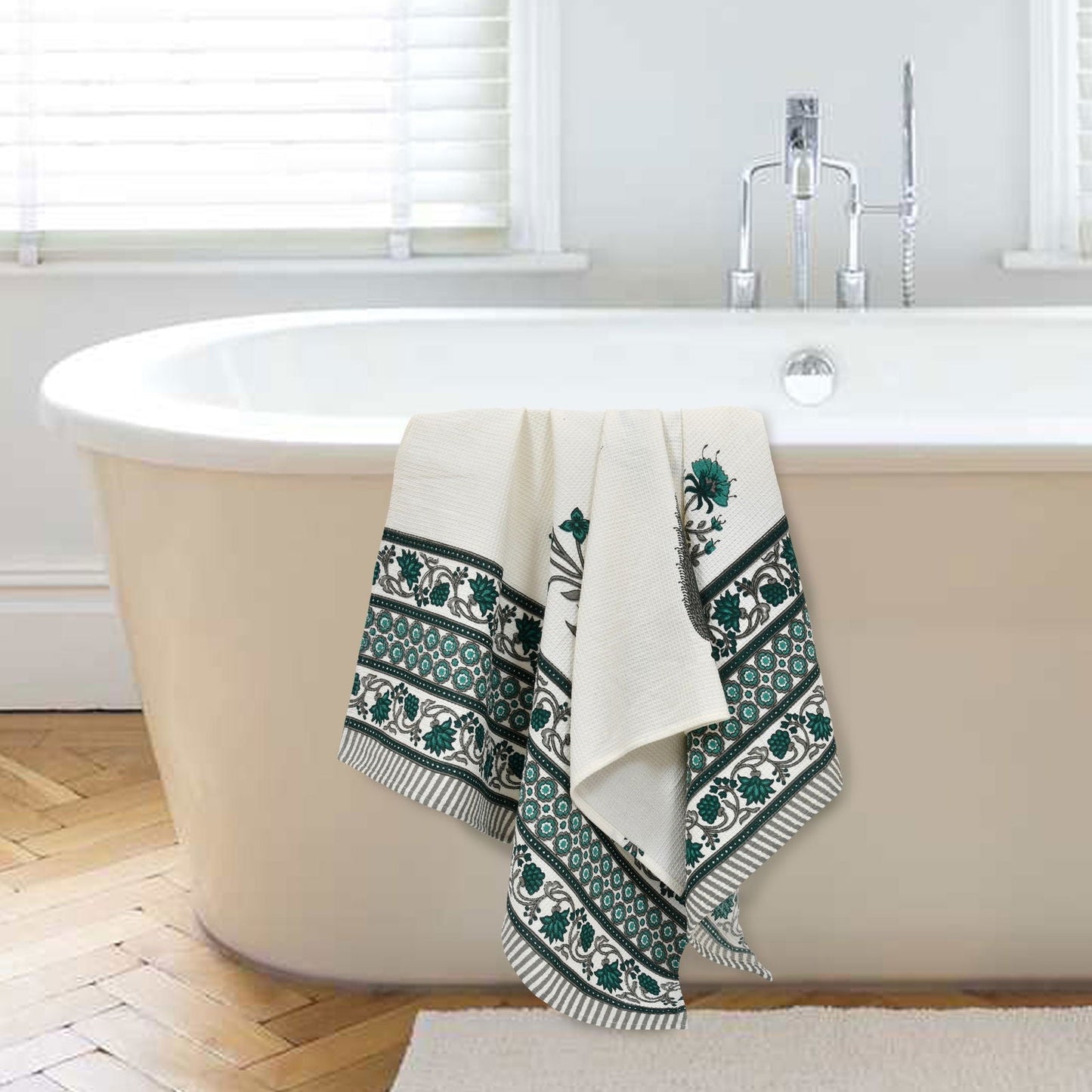 Serene Forest Waffle Towel Set