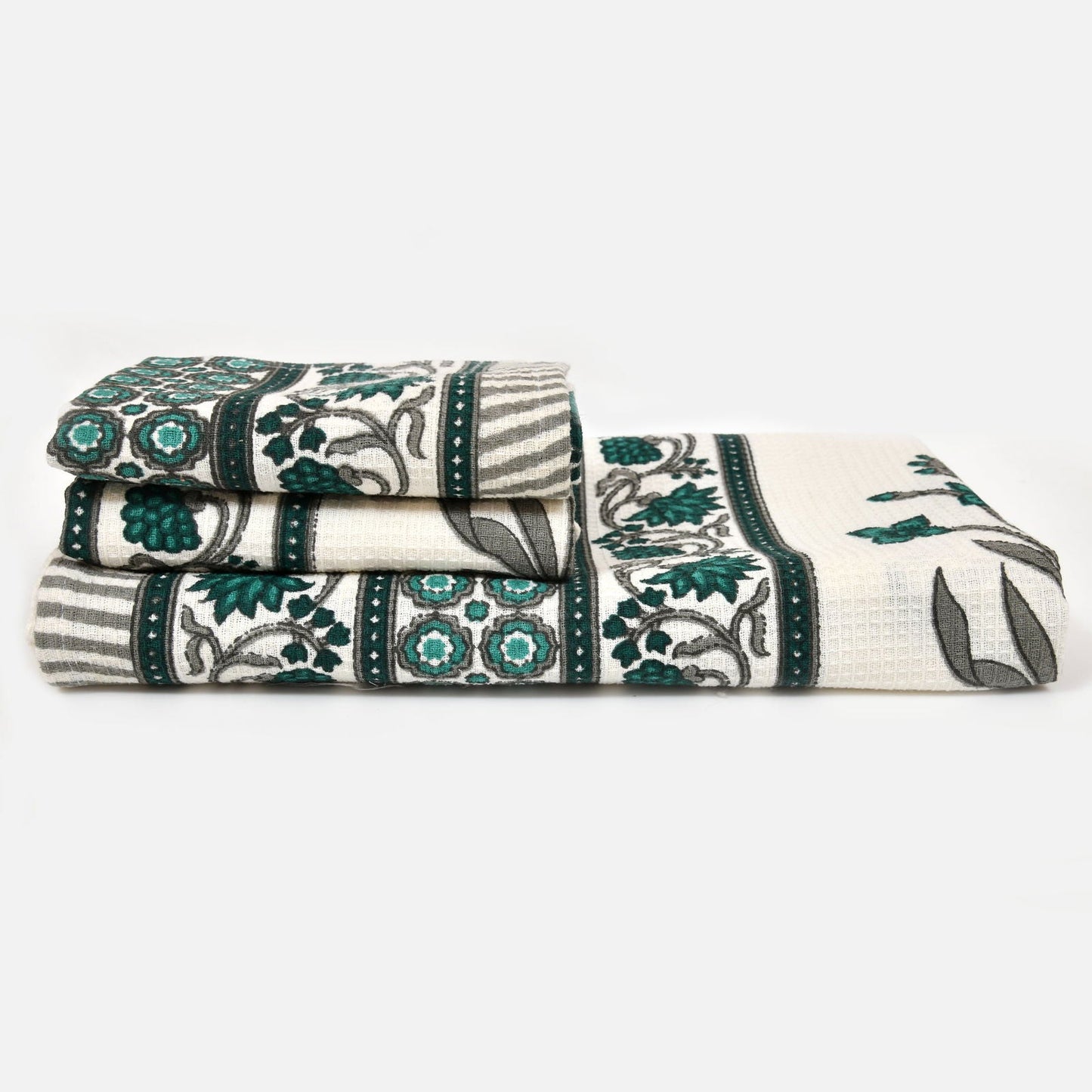 Serene Forest Waffle Towel Set