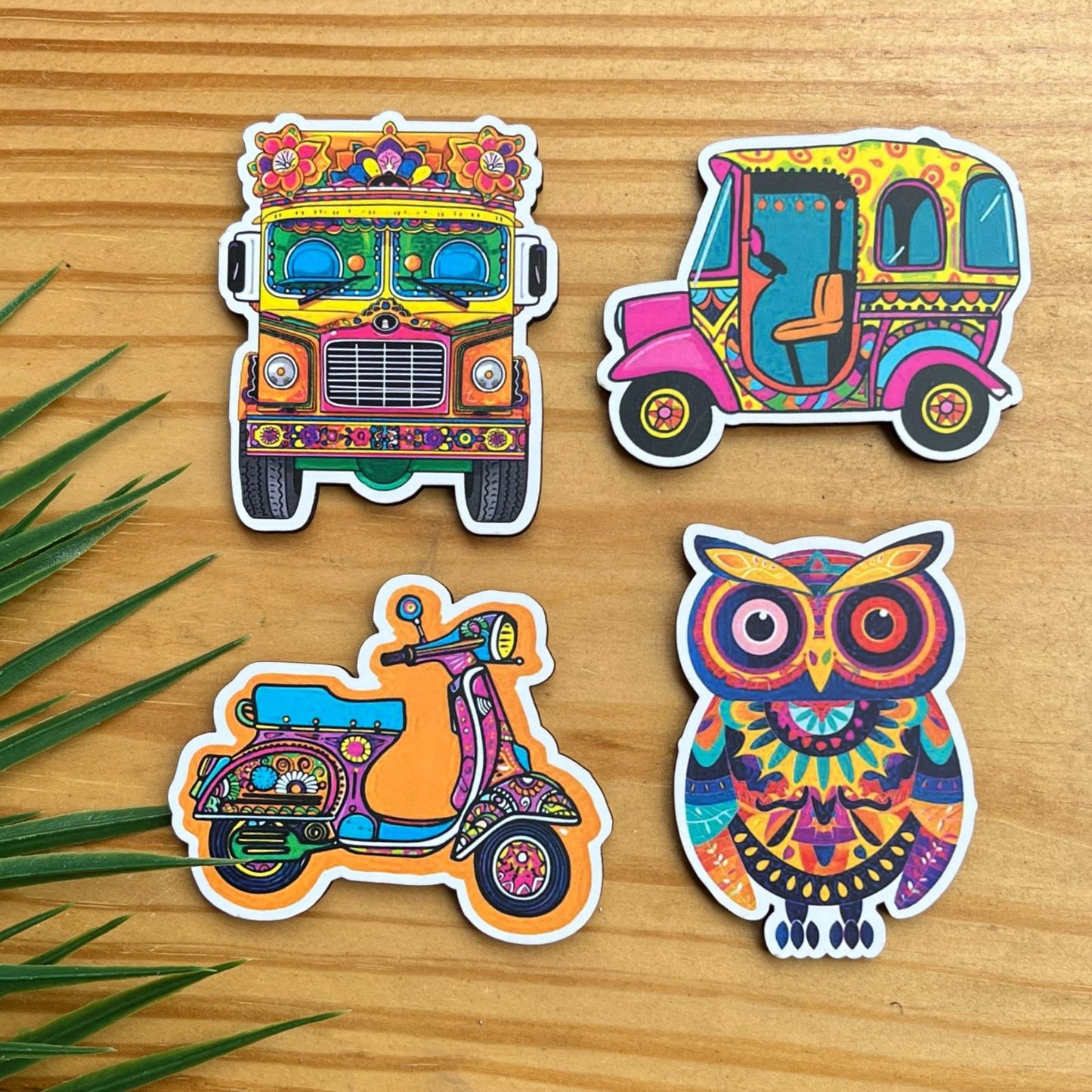 Vibrant Desi Themed Fridge Magnet