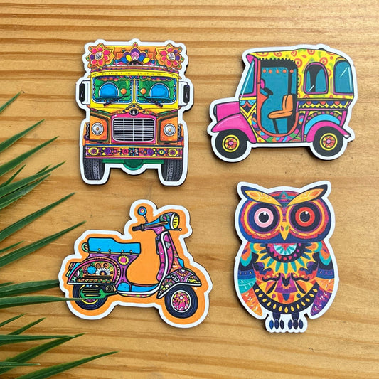 Vibrant Desi Themed Fridge Magnet