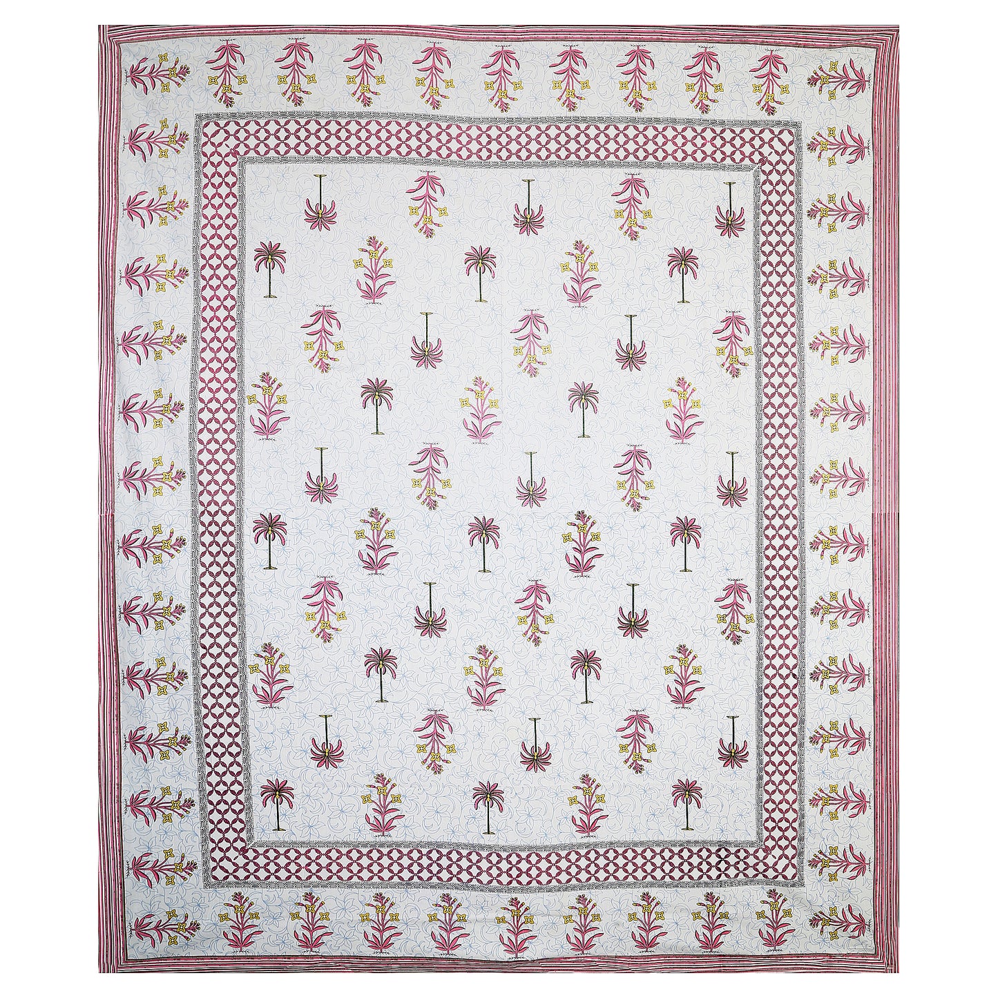 Garden of Jaipur – Premium Cotton Jaipuri Printed Double Bedsheet with 2 Pillow Covers