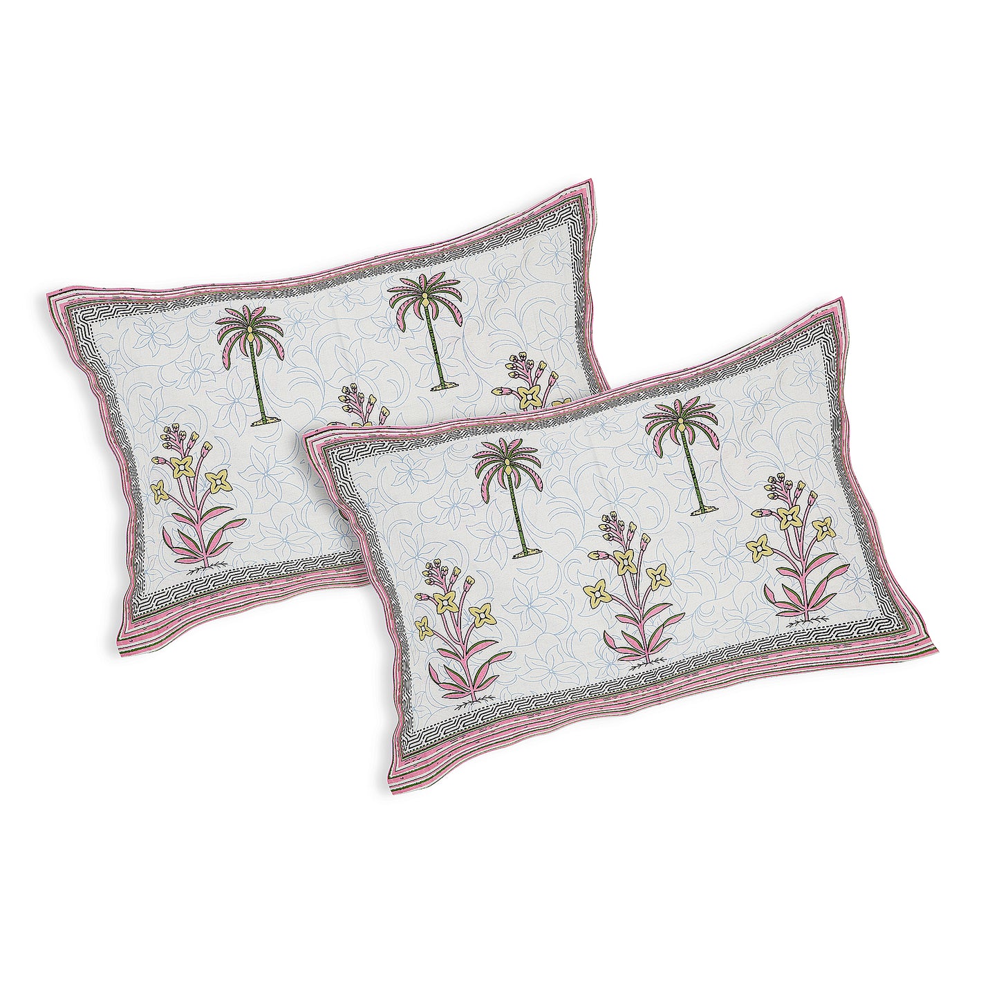 Garden of Jaipur – Premium Cotton Jaipuri Printed Double Bedsheet with 2 Pillow Covers