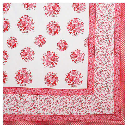 Ethnic Escape – Premium Cotton Jaipuri Printed Double Bedsheet with 2 Pillow Covers