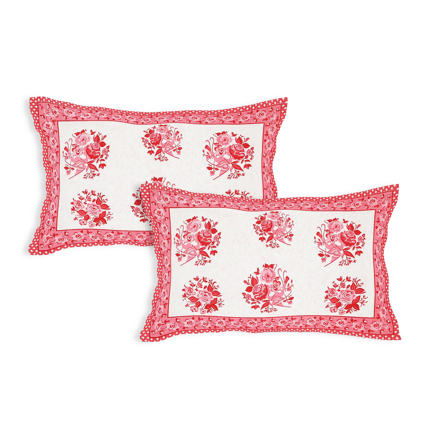 Ethnic Escape – Premium Cotton Jaipuri Printed Double Bedsheet with 2 Pillow Covers