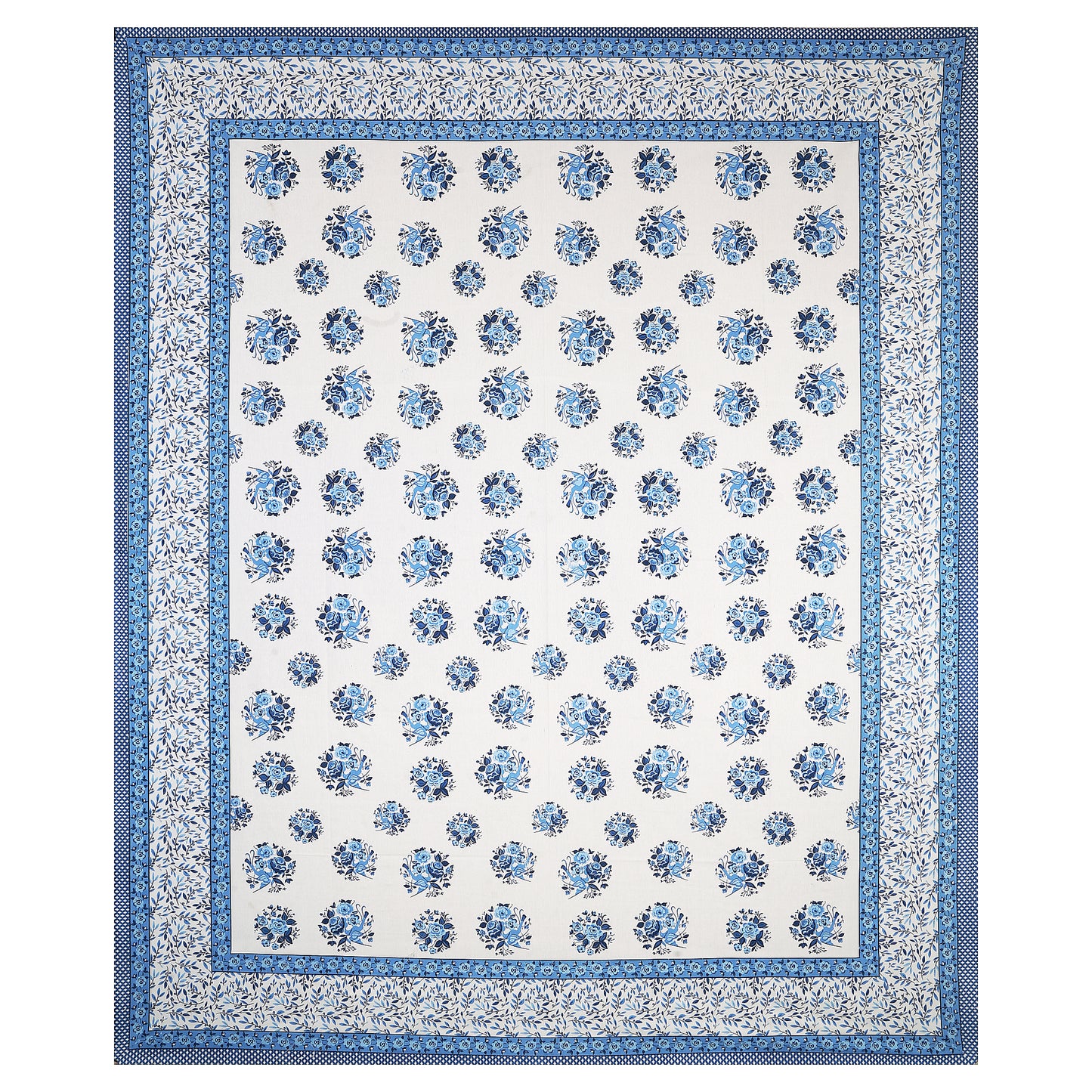 Desert Serenity – Premium Cotton Jaipuri Printed Double Bedsheet with 2 Pillow Covers