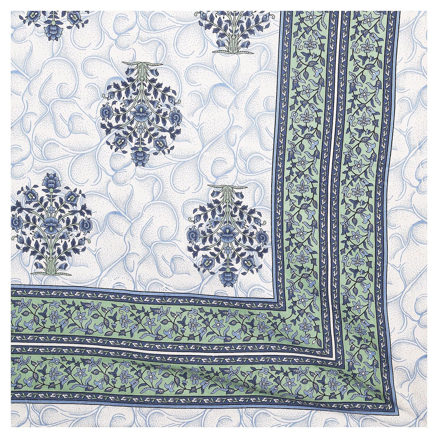 Peacock Pride – Premium Cotton Jaipuri Printed Double Bedsheet with 2 Pillow Covers