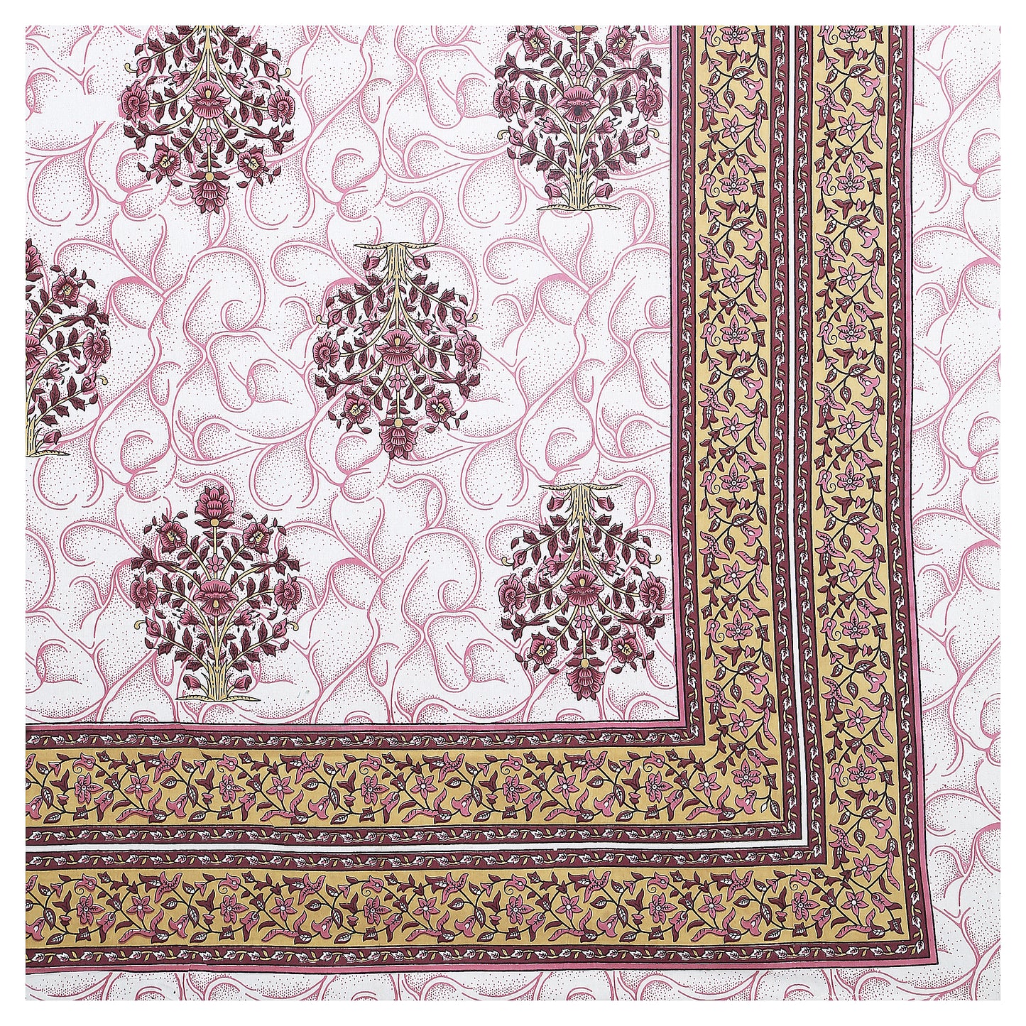 Festive Dream – Premium Cotton Jaipuri Printed Double Bedsheet with 2 Pillow Covers