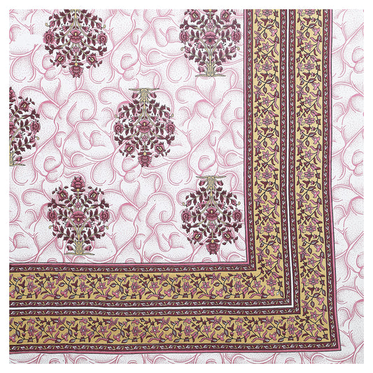 Festive Dream – Premium Cotton Jaipuri Printed Double Bedsheet with 2 Pillow Covers