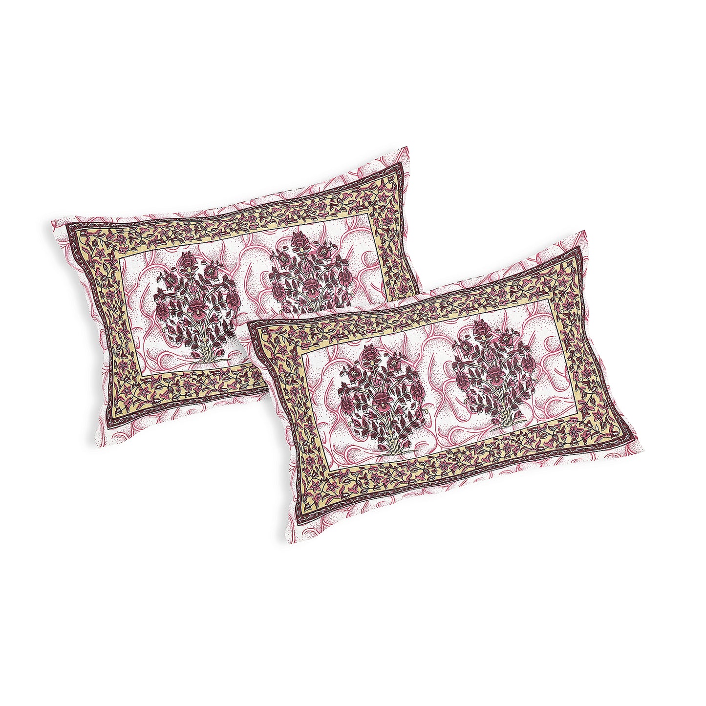 Festive Dream – Premium Cotton Jaipuri Printed Double Bedsheet with 2 Pillow Covers