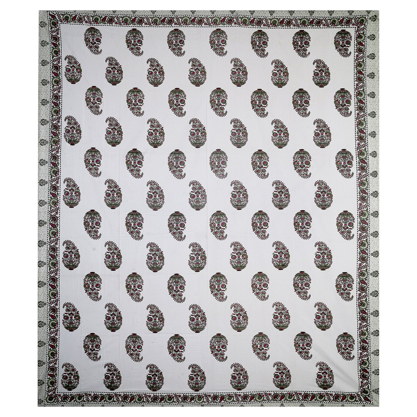 Royal Reverie – Premium Cotton Jaipuri Printed Double Bedsheet with 2 Pillow Covers