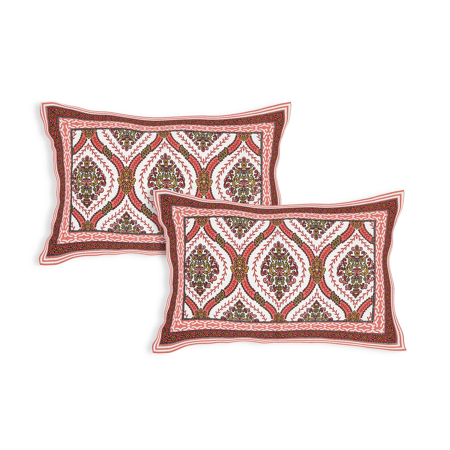 Gulbahar Grace – Premium Cotton Jaipuri Printed Double Bedsheet with 2 Pillow Covers