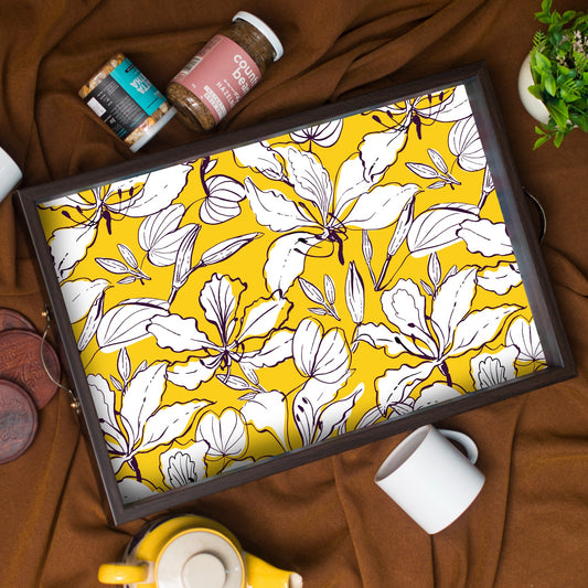 Leafy Aura Rectangle Tray