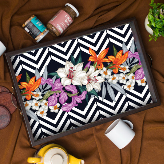 Linear Flora Rectangle Tray