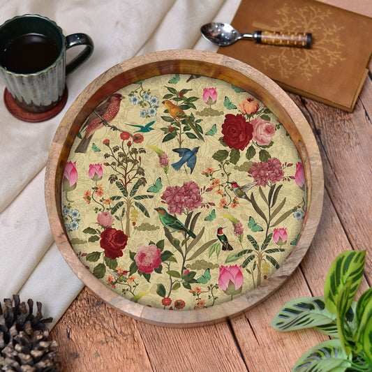 Aviary Bloom Round Tray