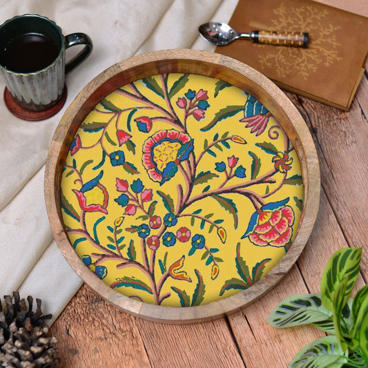 Sunburst Flora Round Tray