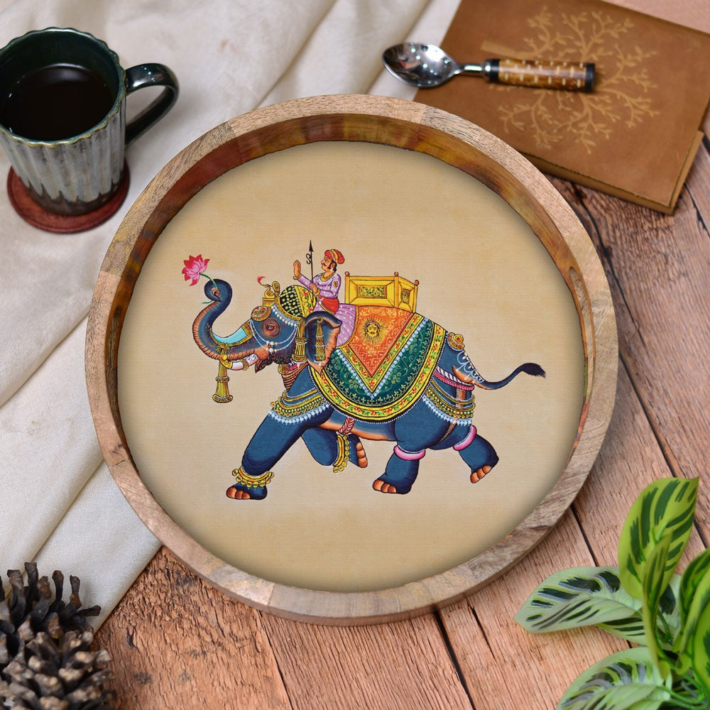 Maharaja's Mount Round Tray