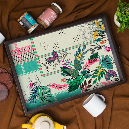 Botanical Grid Rectangle Tray