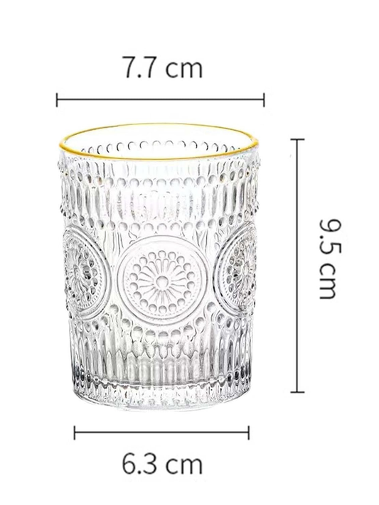 Royal Etched Ribbed Glass (Set Of 6)