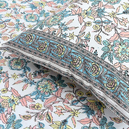 Jaipur Blossom Tale – Ethnic Jaipuri Printed Bedsheet Set with Pillow Covers