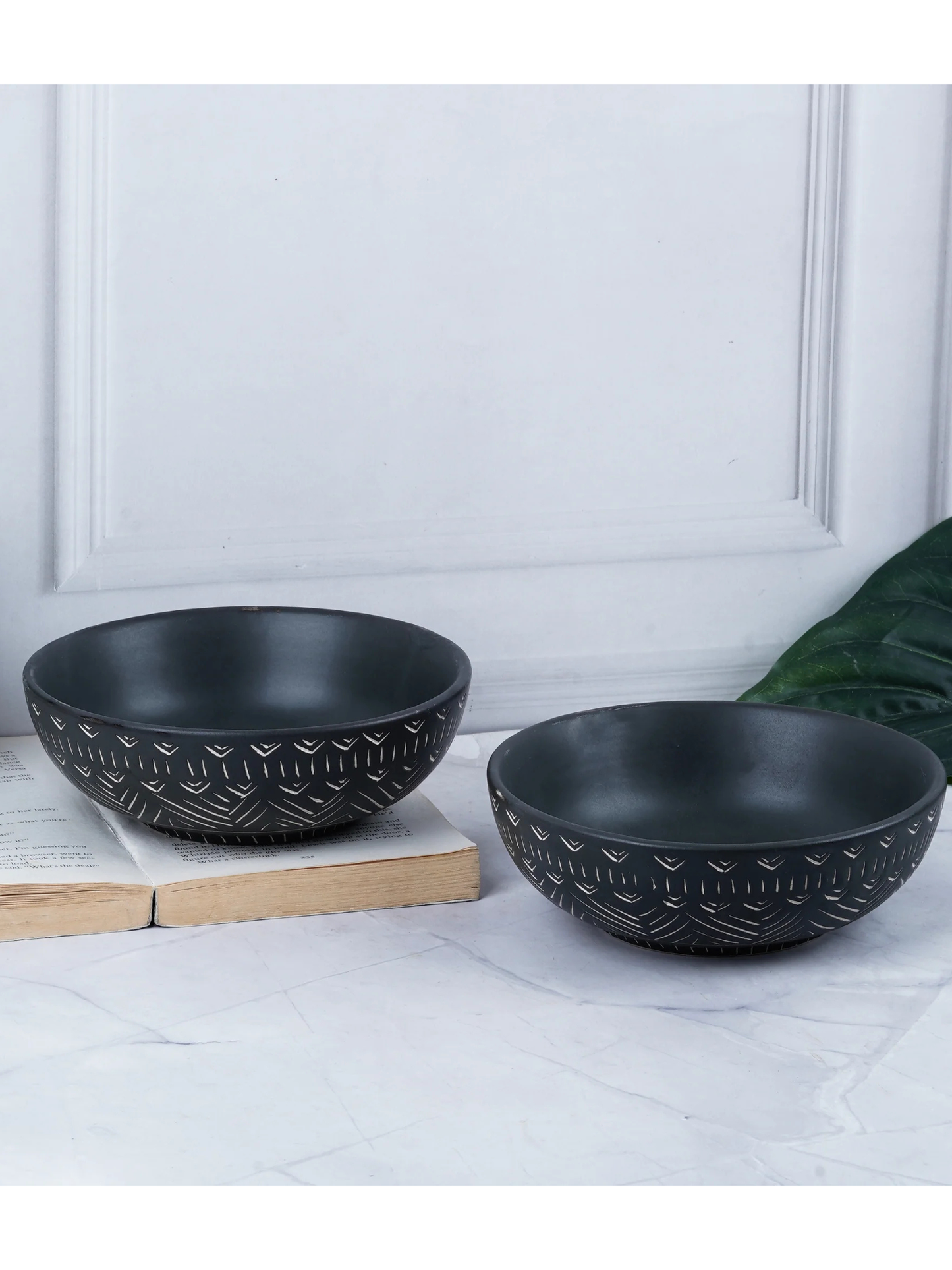 Night Sky Textured Ceramic Bowls
