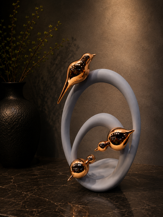 Golden Birds Harmony Showpiece