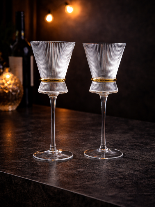 Celeste Ribbed Wine Glass